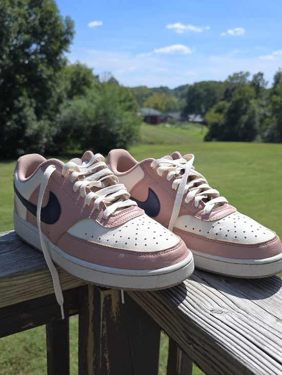 Nike Shoes - Nike Court Vision Low  Particle Pink/ Midnight Navy Womens Size 10